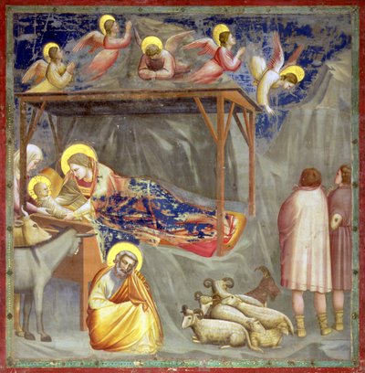 De Geboorte, Arena Kapel, Padua, c.1305 (detail) door Giotto (c.1266 1337)