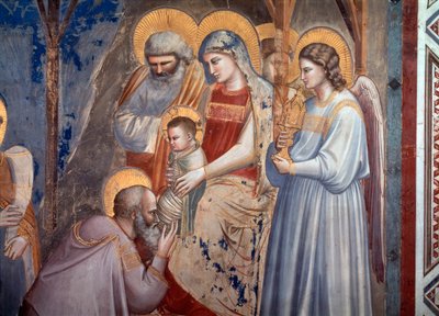 De aanbidding van de wijzen (detail) door Giotto (c.1266 1337)