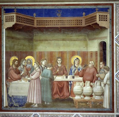 De bruiloft te Kana door Giotto (c.1266 1337)