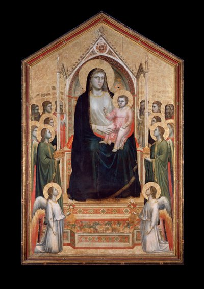 Maagd in majesteit, omringd door heiligen door Giotto (c.1266 1337)