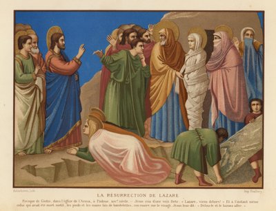 Opwekking van Lazarus door Giotto di Bondone (after)