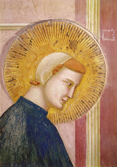 Sint Franciscus geëerd door een eenvoudige man (detail), ca. 1297-99 door Giotto di Bondone