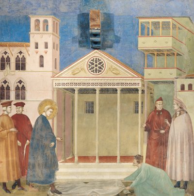 St. Franciscus geëerd door een eenvoudige man, 1297-99 door Giotto di Bondone