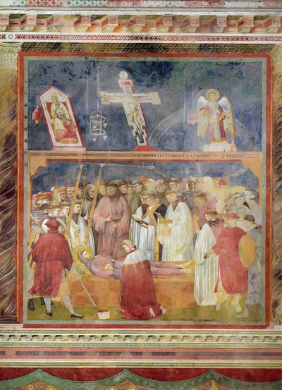 St. Hiëronymus controleert de stigmata op het lichaam van St. Franciscus, 1296-97 door Giotto di Bondone