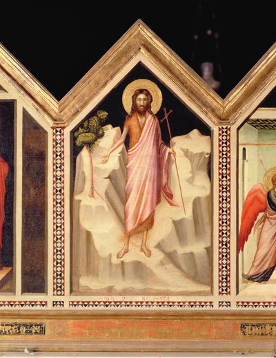 St. Johannes de Doper, uit de St. Reparata polyptiek (detail) door Giotto di Bondone