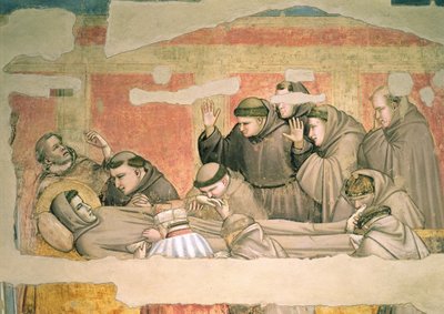 De dood van St. Franciscus, uit de Bardi-kapel (detail) door Giotto di Bondone