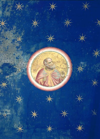 Een Profeet, van het plafondgewelf door Giotto di Bondone