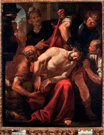 De Bespotting van Christus (Jezus bespot door de soldaten) door Giovacchino Assereto