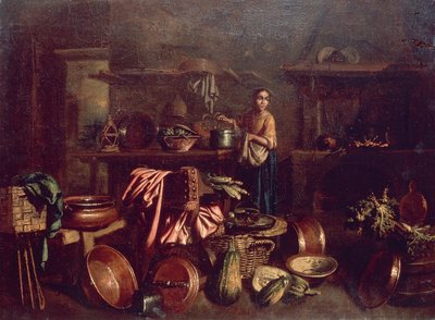 Binnenkeuken door Giovan Domenico Valentino