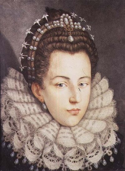 Catherine van Oostenrijk, Hertogin van Savoye, Echtgenote van Carlo Emanuele I (r.1580-1630) door Giovanna Garzoni