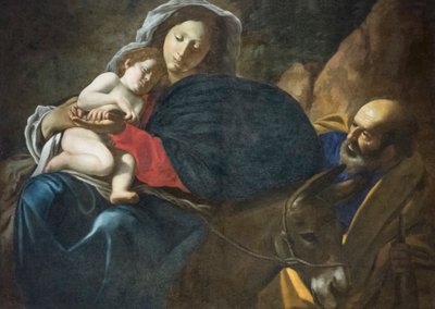 Vlucht naar Egypte door Giovanni Battista Caracciolo