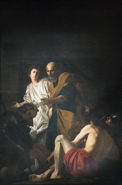 Sint Petrus bevrijd uit de gevangenis door Giovanni Battista Caracciolo