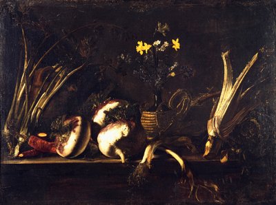 Stilleven met groenten door Giovanni Battista Ruoppolo or Ruopolo