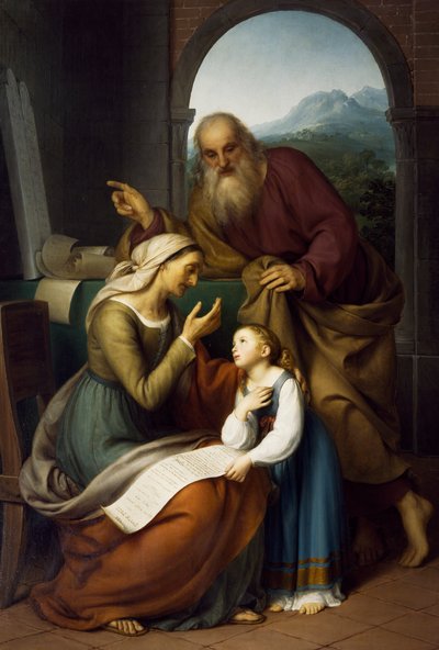 Opvoeding van de Maagd door Giovanni Carnovali