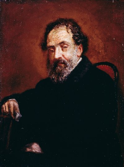 Portret van de schilder Enrico Carlo Augusto Scuri door Giovanni Carnovali