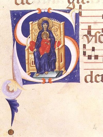 Ms 562 f.16r Geïllustreerde initiaal 