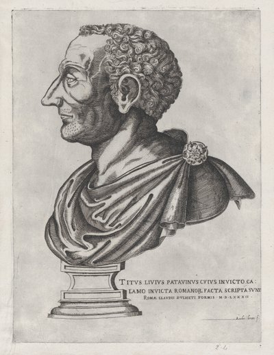 Speculum Romanae Magnificentiae: Buste van Livy door Giovanni Ambrogio Brambilla