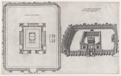 Speculum Romanae Magnificentiae: Castrum Praetorium door Giovanni Ambrogio Brambilla