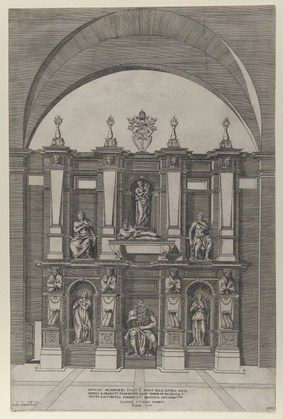 Speculum Romanae Magnificentiae: Graf van Julius II, 1582 door Giovanni Ambrogio Brambilla