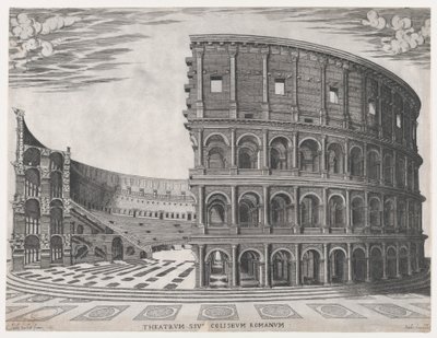 Speculum Romanae Magnificentiae: Het Colosseum, 1581 door Giovanni Ambrogio Brambilla