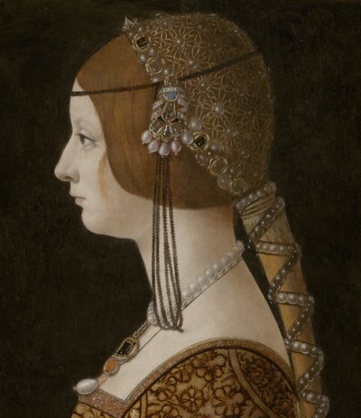 Blanca Maria Sforza door Giovanni Ambrogio de Predis