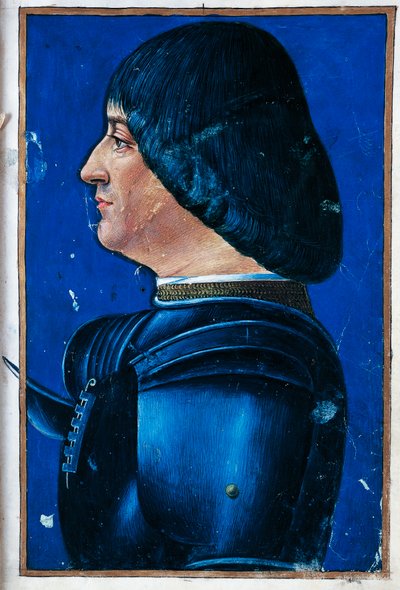 Portret van Ludovico Maria Sforza, Moro (Vigevano) door Giovanni Ambrogio de Predis