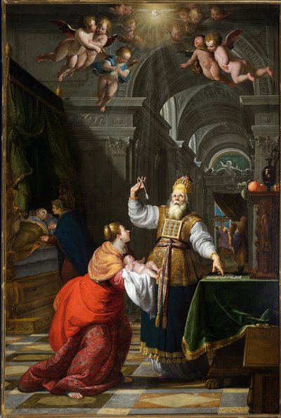 Triomf van de naam van Sint Johannes de Doper door Giovanni Andrea Ansaldo
