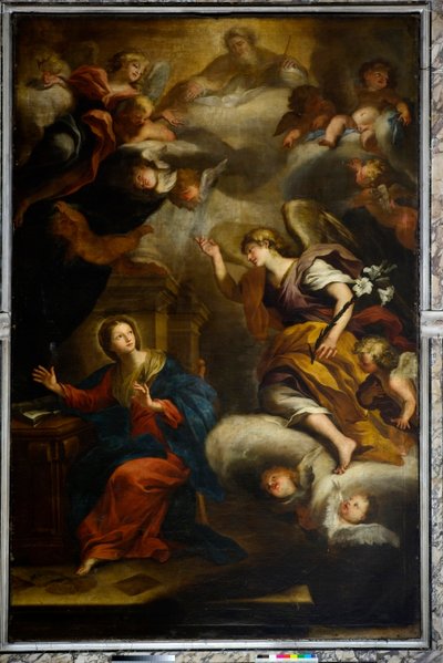 Annunciatie, voor 1670 door Giovanni Andrea Carlone