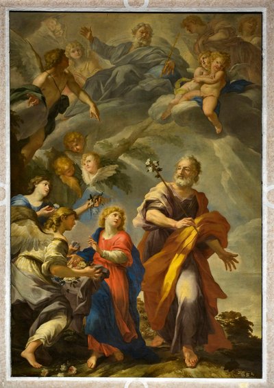 Sint Jozef met het kind Jezus door Giovanni Andrea Carlone
