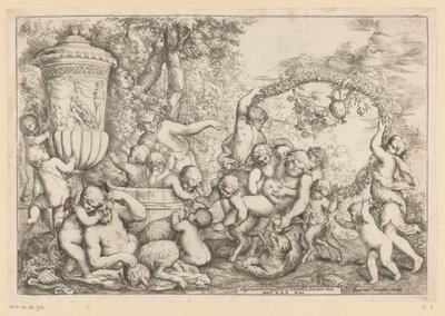 Bacchanaal met Silenus door Giovanni Andrea Podesta