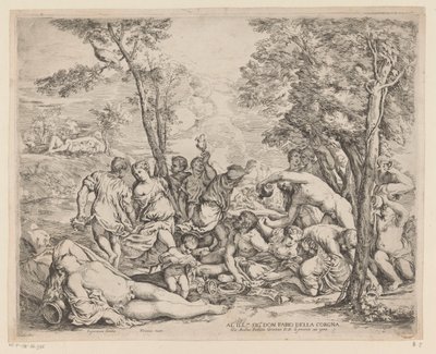 Bacchanaal op Andros door Giovanni Andrea Podesta