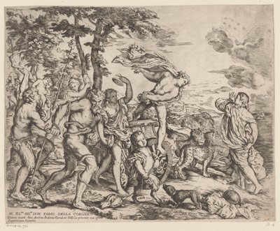 Bacchus ontmoet Ariadne op Naxos door Giovanni Andrea Podesta