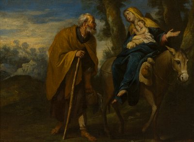 De vlucht naar Egypte door Giovanni Andrea di (attr. to) Ferrari