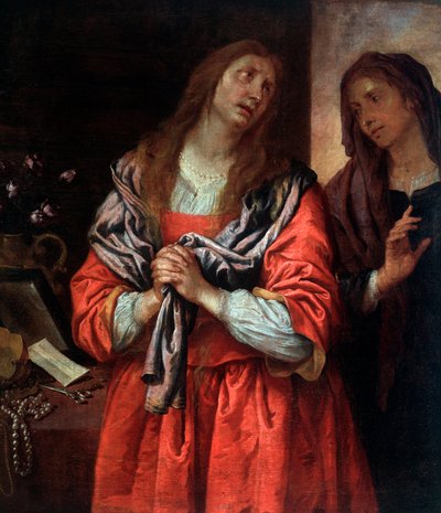 Maria en Martha door Giovanni Andrea di Ferrari