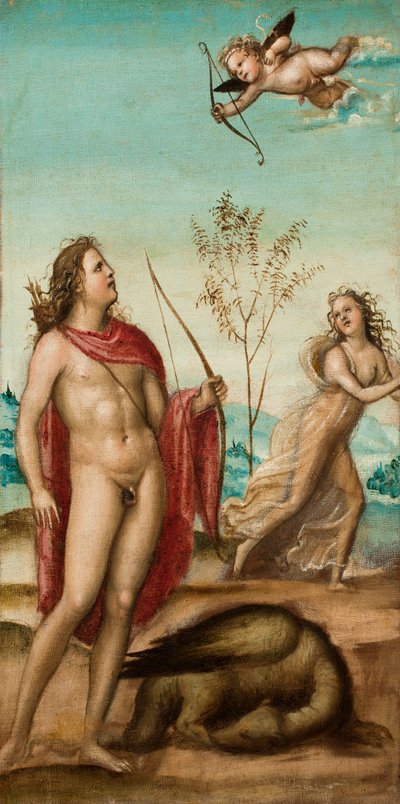 Apollo en Daphne (na 1500) door Giovanni Antonio Bazzi Sodoma