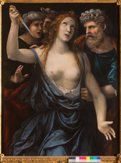 De dood van Lucretia door Giovanni Antonio Bazzi Sodoma