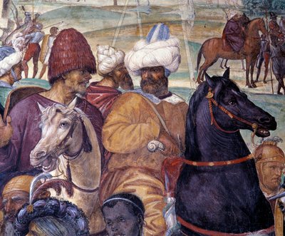Hoe Benedictus de vernietiging van Monte Cassino voorspelt (detail) door Giovanni Antonio Bazzi Sodoma