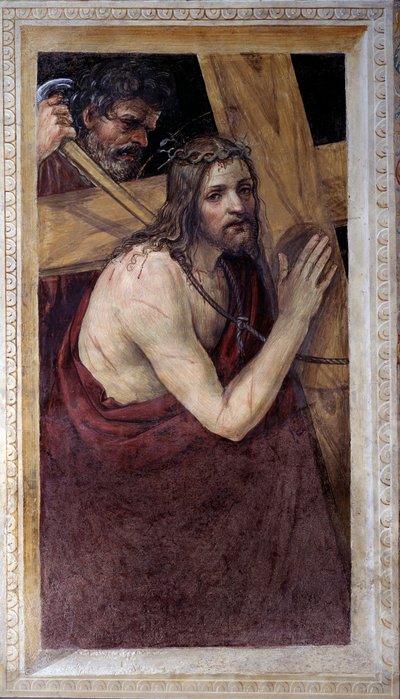 Jezus draagt zijn kruis door Giovanni Antonio Bazzi Sodoma
