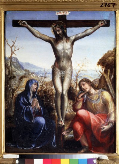 De kruisiging met de Maagd en Johannes de Doper door Giovanni Antonio Bazzi Sodoma