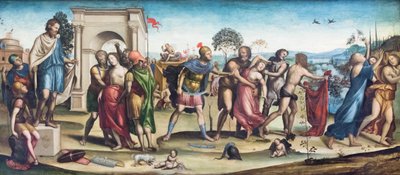 De verkrachting van de Sabijnse vrouwen door Giovanni Antonio Bazzi Sodoma