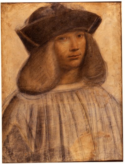 Portret van Francesco Melzi, Italiaanse schilder, leerling en metgezel (minnaar) van Leonardo da Vinci door Giovanni Antonio Boltraffio