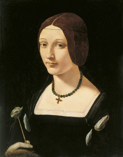 Portret van een dame als Sint Lucia door Giovanni Antonio Boltraffio