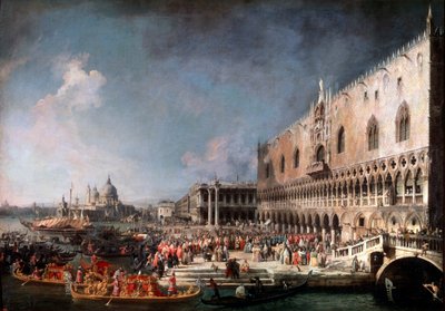 Aankomst van de Franse Ambassadeur in Venetië, 1725-1726 door Giovanni Antonio Canal
