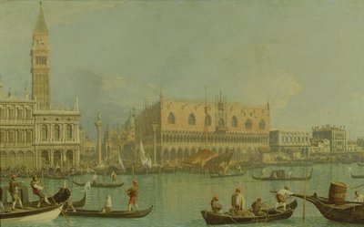 Hertogelijk Paleis en Piazzetta San Marco, c.1755 door Giovanni Antonio Canal