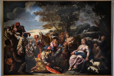 Laban zoekt de door Rachel verborgen afgoden, begin 18e eeuw door Giovanni Antonio De (1671–1751) Pieri