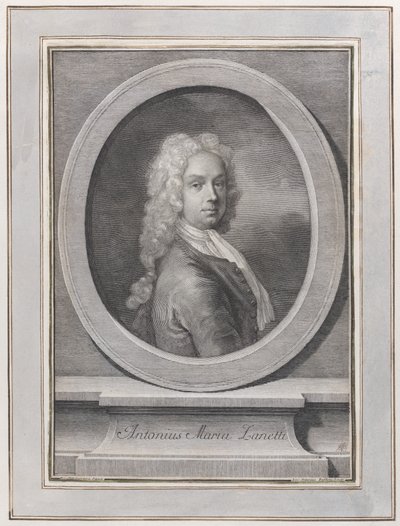Portret van Anton Maria Zanetti de Oudere. door Giovanni Antonio Faldoni
