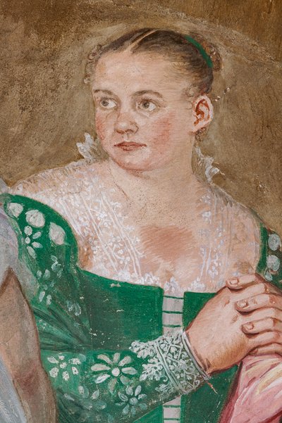 Vrouwelijke figuur (detail) door Giovanni Antonio Fasolo