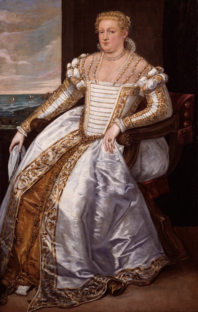 Portret van een dame door Giovanni Antonio Fasolo