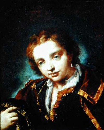 Portret van een jonge man door Giovanni Antonio Guardi