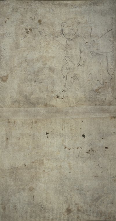 Schets van Jozef die het Christuskind vasthoudt door Giovanni Antonio Guardi